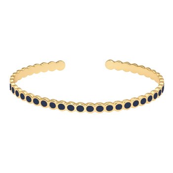 Midnight Blue and Gold Circular Bangle