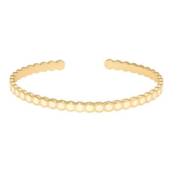 White and Gold Circular Bangle