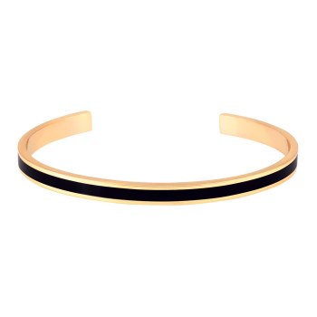 Black and Gold Slim Bangle