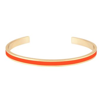 Tangerine and Gold Slim Bangle