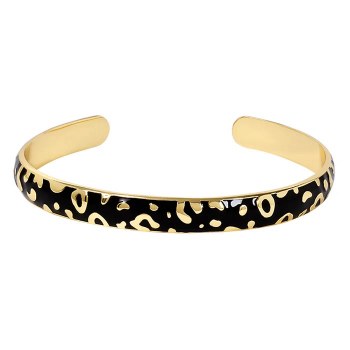 Black and Gold Leopard Bangle