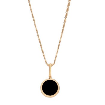 Black and Gold Pendant Necklace