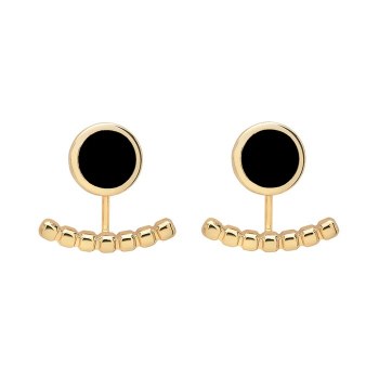 Black and Gold Comet Earrings