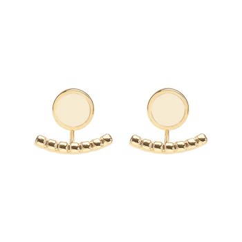 White and Gold Comet Earrings