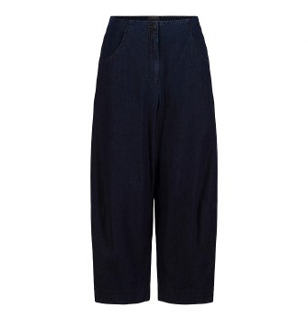 Tapered Relaxed Fit Dark Blue Denim Jeans