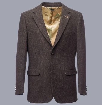 Additional picture of Brown Poets Tweed Jacket