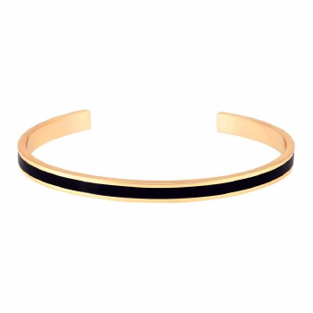 Additional picture of Adjustable Black and Gold Bangle