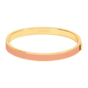 Coral and Gold Clasp Bangle