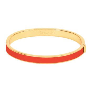 Tangerine and Gold Clasp Bangle