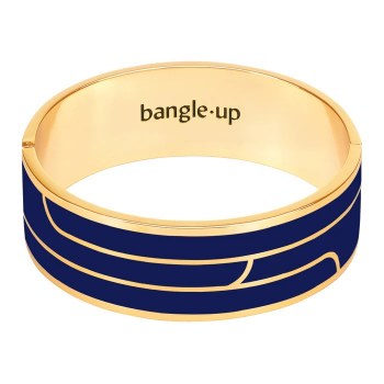 Midnight Blue and Gold Art Deco Bangle