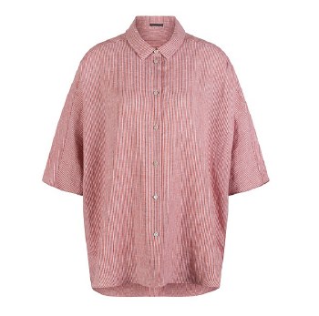 Picante-Red Striped Irish Linen Shirt