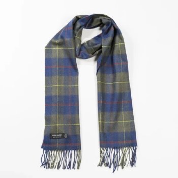 Merino Wool Scarf Loden Green Check