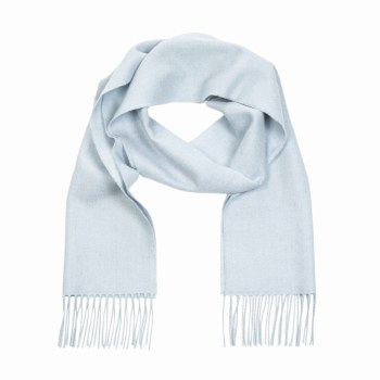 Merino Wool Scarf Ice Blue