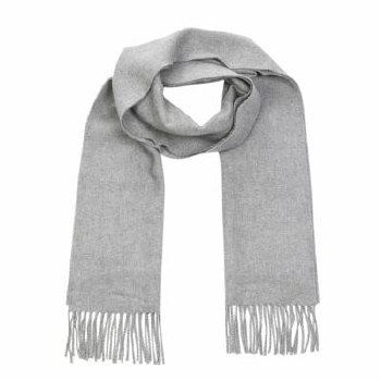 Merino Wool Scarf Silver Grey