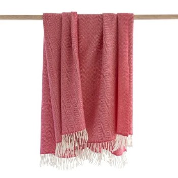 Merino-Cashmere Throw Bubblegum Pink