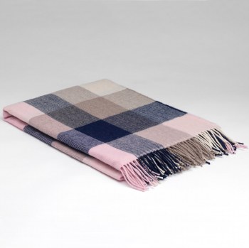 Supersoft Throw Blue and Pink Check