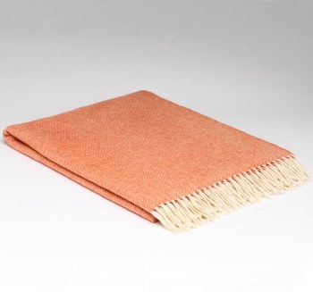 Supersoft Herringbone Throw Clementine