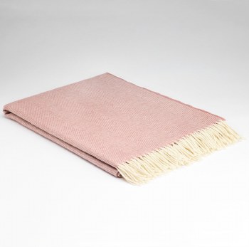 Supersoft Merino Lambswool Throw Rosebay Pink