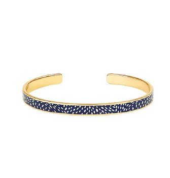 Cosmos Gold and Navy Print Bangle