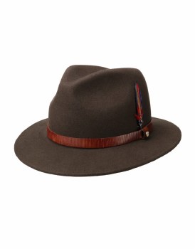 Australian Wool Hat with Leather Trim