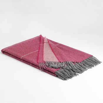 Merino-Cashmere Throw Fuschia Northern Lights