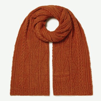 Patented Aran Alpaca-Silk Scarf Orange