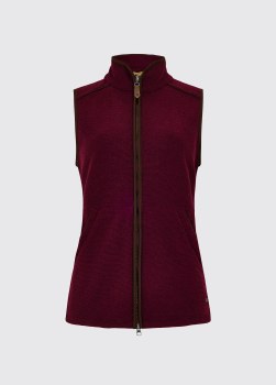 Carbury Fleece Gilet Oxblood