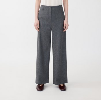 Grey Wool Culotte Trousers