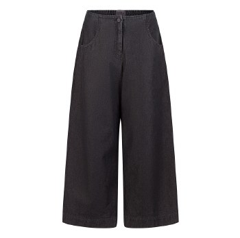 Black Denim Wide-leg Jeans