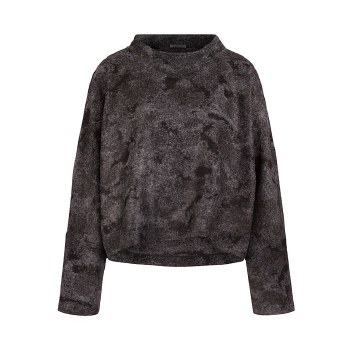 Black and Grey Jacquard Top