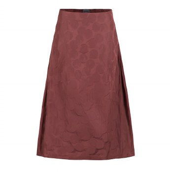 Terracotta Polka Dot Taffeta Skirt
