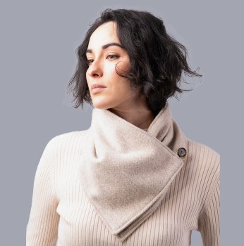Alpaca Wool Tweed Reversible Snood