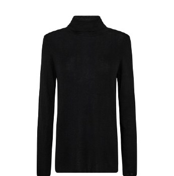 Additional picture of Black Wool rollneck slimfit top