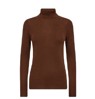 Additional picture of Brown Wool rollneck top