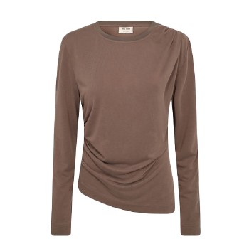 Ami draped chocolate tee