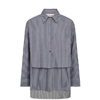 Additional picture of Stripe navy oversize shirt