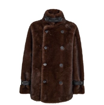 Additional picture of Brown Faux Fur Jackets