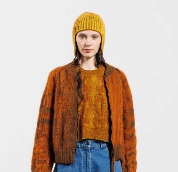 Merino-Mohair Knit Vest Pumpkin Orange