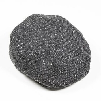 Irish Tweed Cap Charcoal Plain