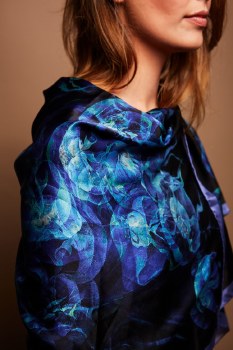 Long Silk Scarf Moon Jellyfish