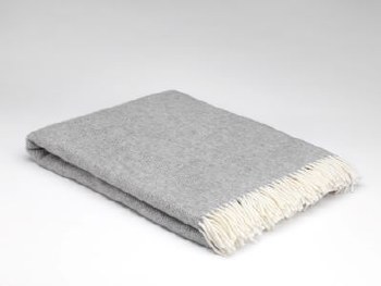 Supersoft Herringbone Throw Grey