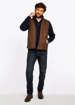 Additional picture of Dunhill Leather Gilet Walnut Brown