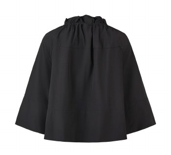 Additional picture of Black Technical Jacket with Ruched Neckline