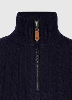 Additional picture of Cronin Zip Neck Navy Sweater