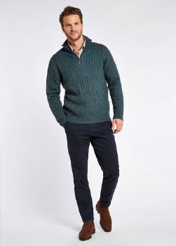 Additional picture of Cronin Zip Neck Pebble Sweater