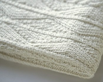Additional picture of Large Alpaca-Silk Aran Wrap Cream