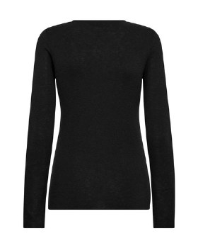 Additional picture of Black Wool O neck slimfit top
