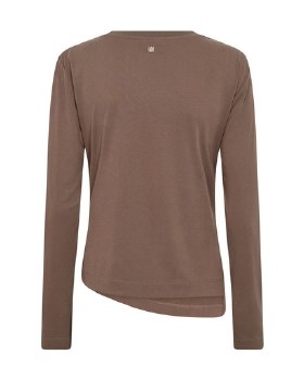 Additional picture of Ami draped chocolate tee