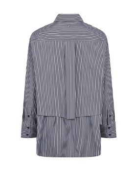 Additional picture of Stripe navy oversize shirt