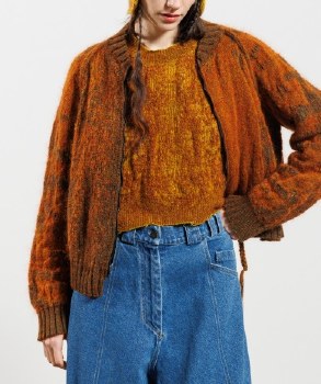 Additional picture of Merino-Mohair Knit Vest Pumpkin Orange